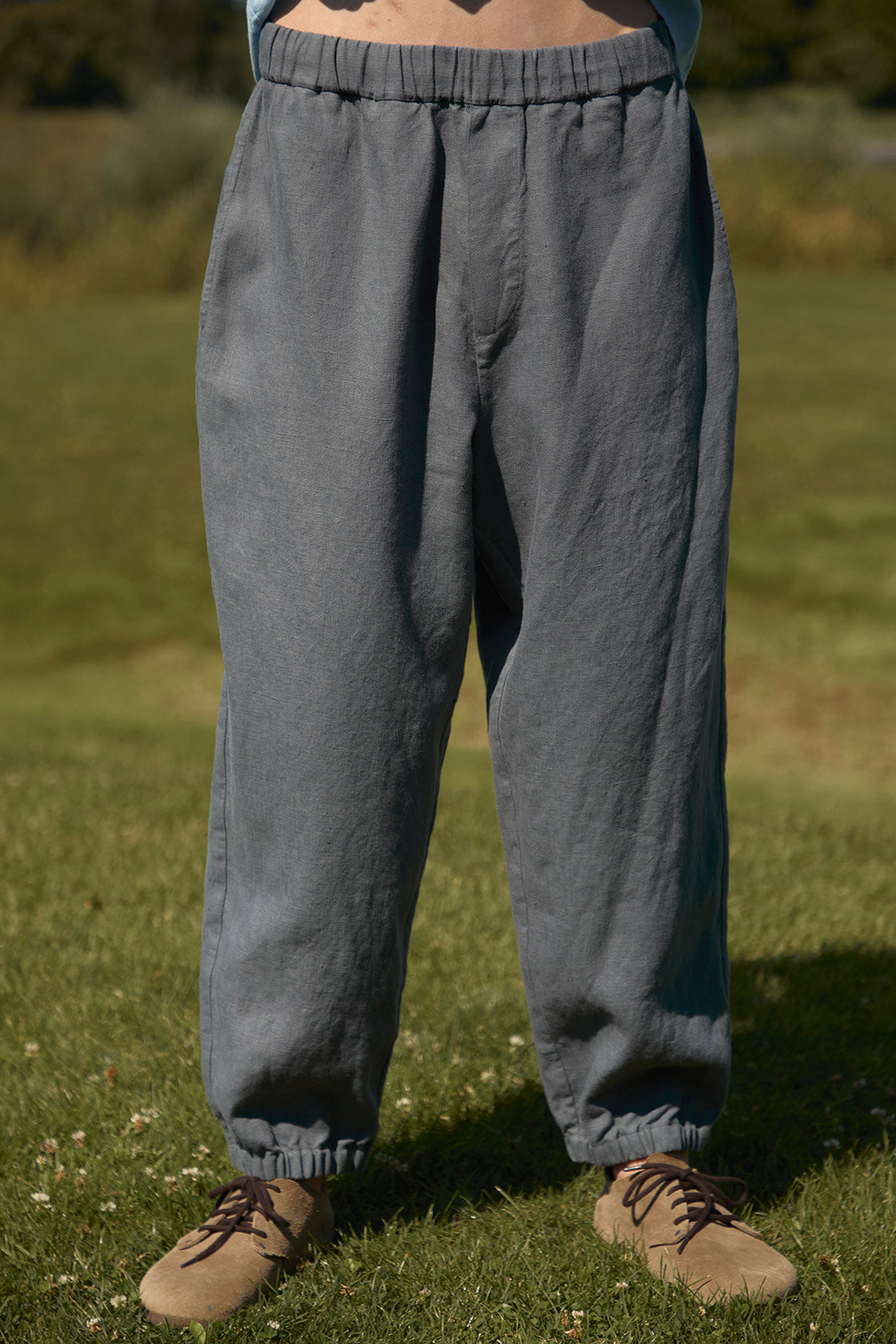 loose fit linen jogger pants