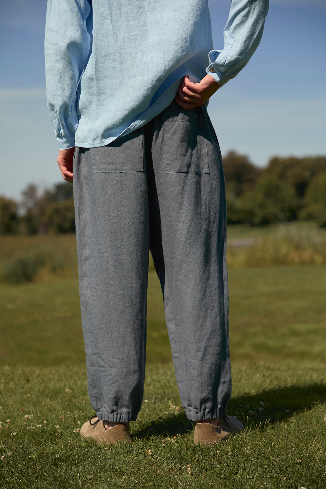 flax linen jogger pants 