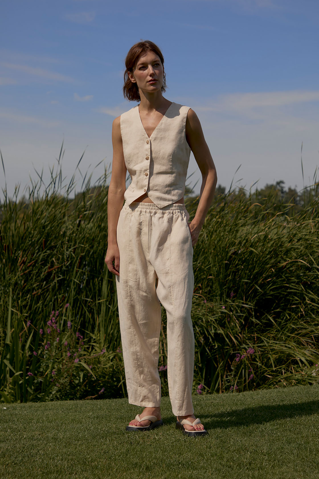 linen waistcoat women