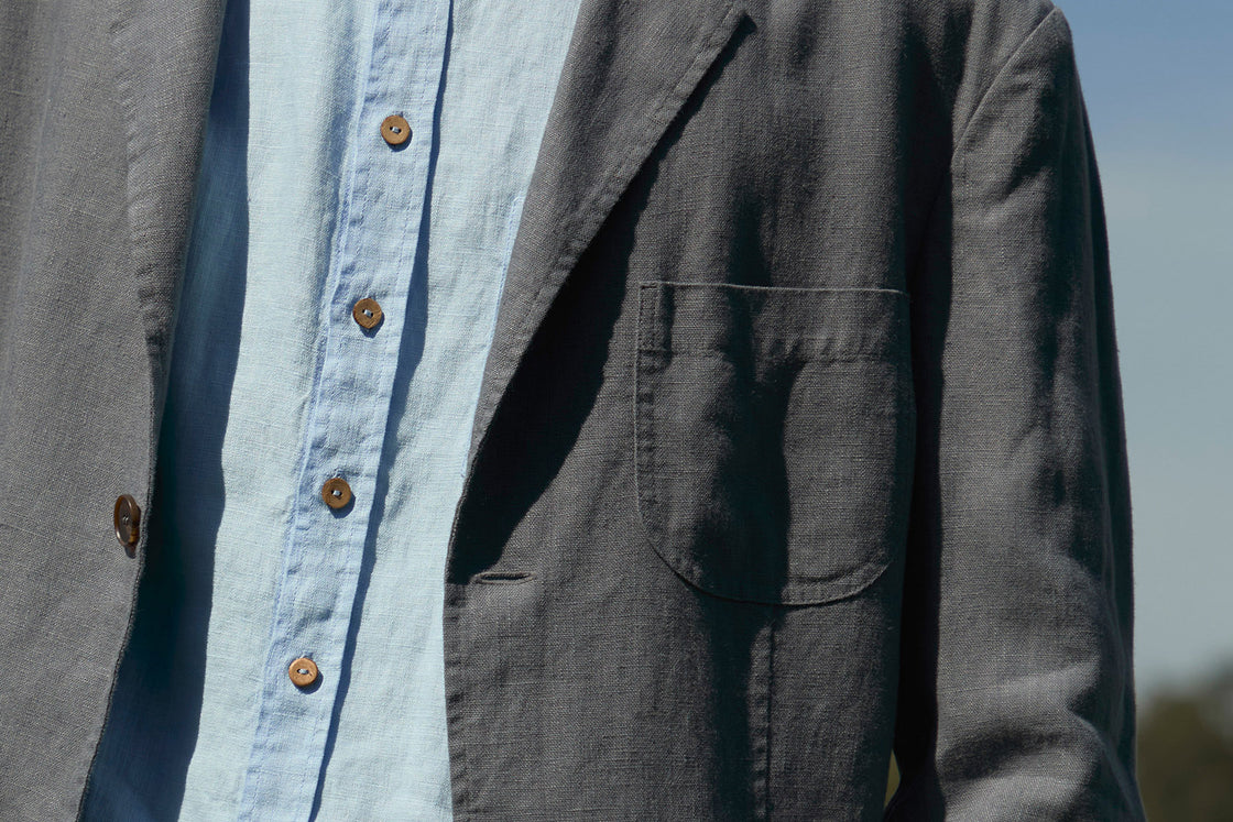 Unlined Flax Linen Blazer