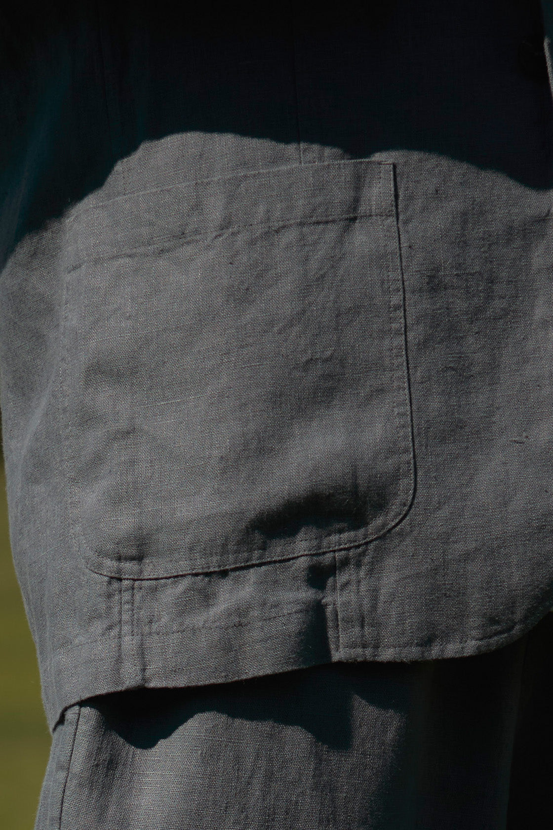 Unlined Relaxed Flax Linen Blazer Mens