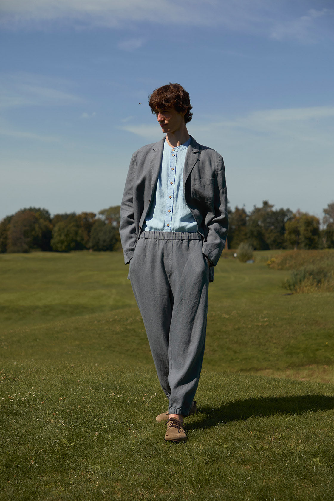 baggy linen pants men's