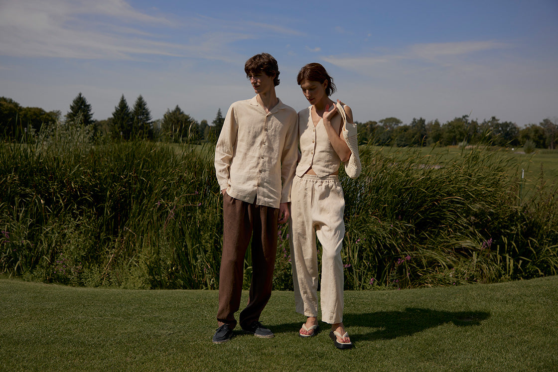 linen trousers men's women's
