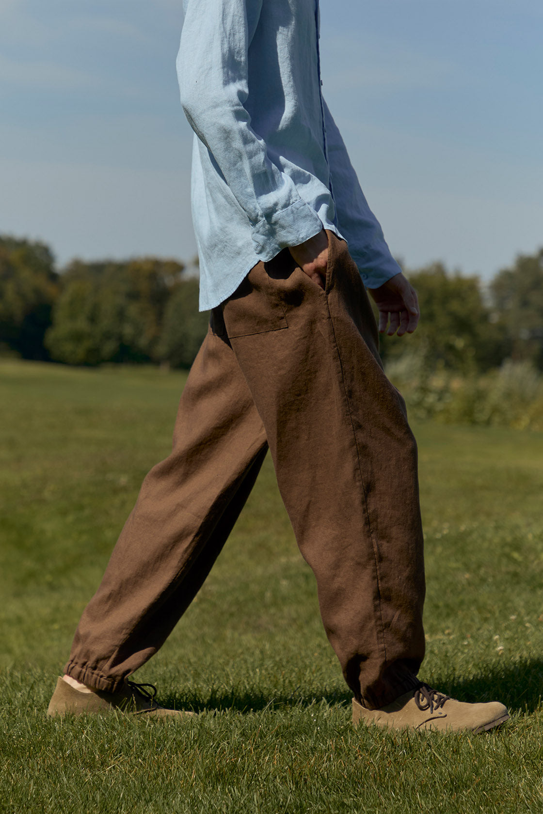 Men's linen jogger pants