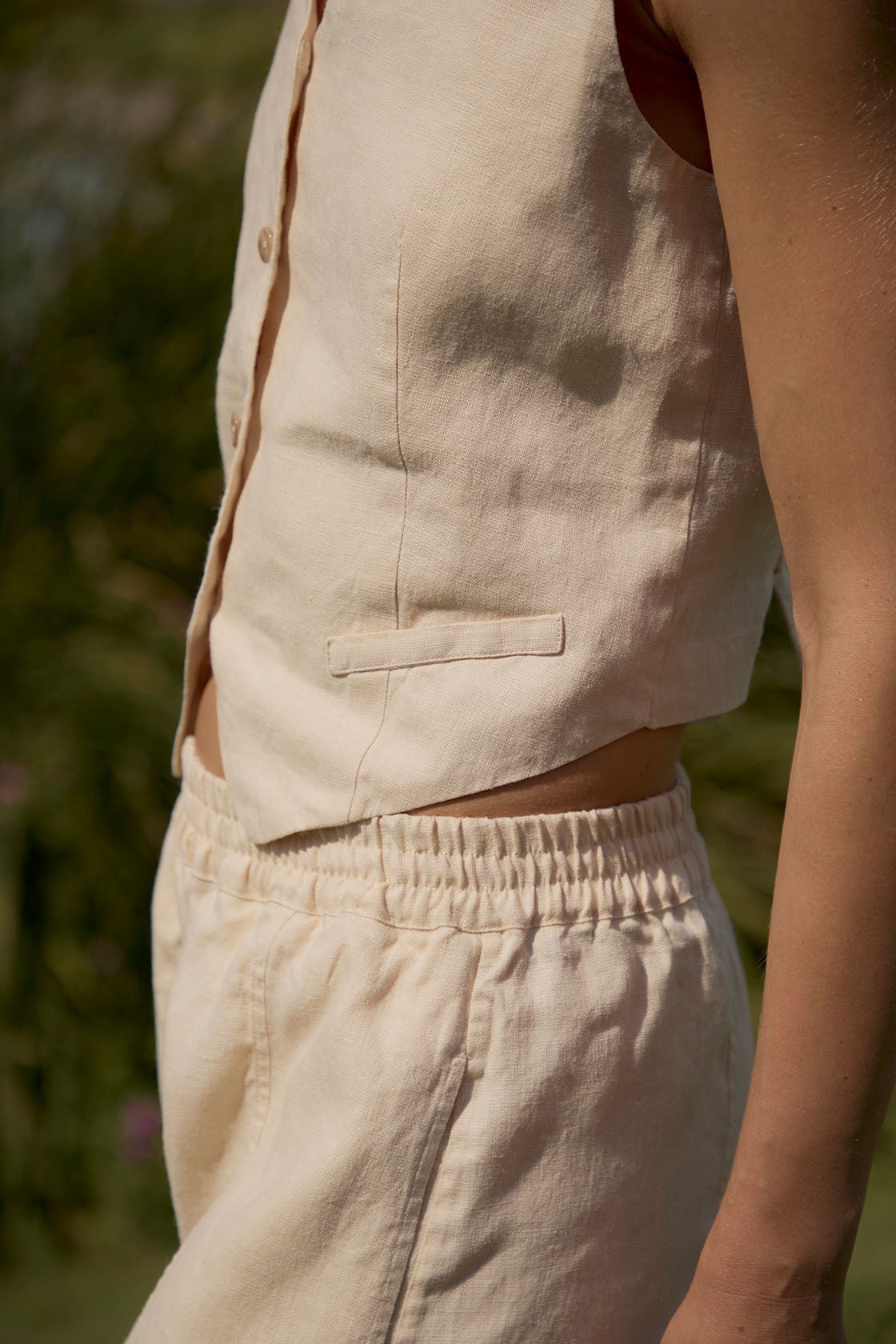 Washed linen clothing 