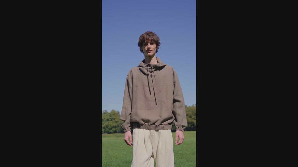 Men's linen hoodie