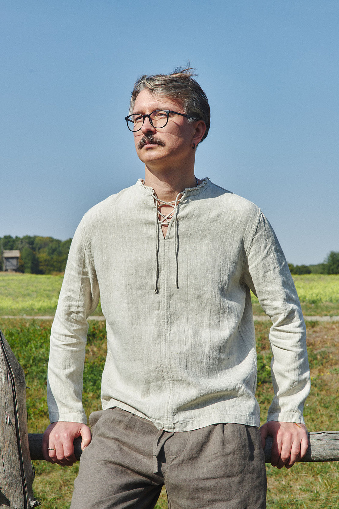 renaissance fair linen shirt men