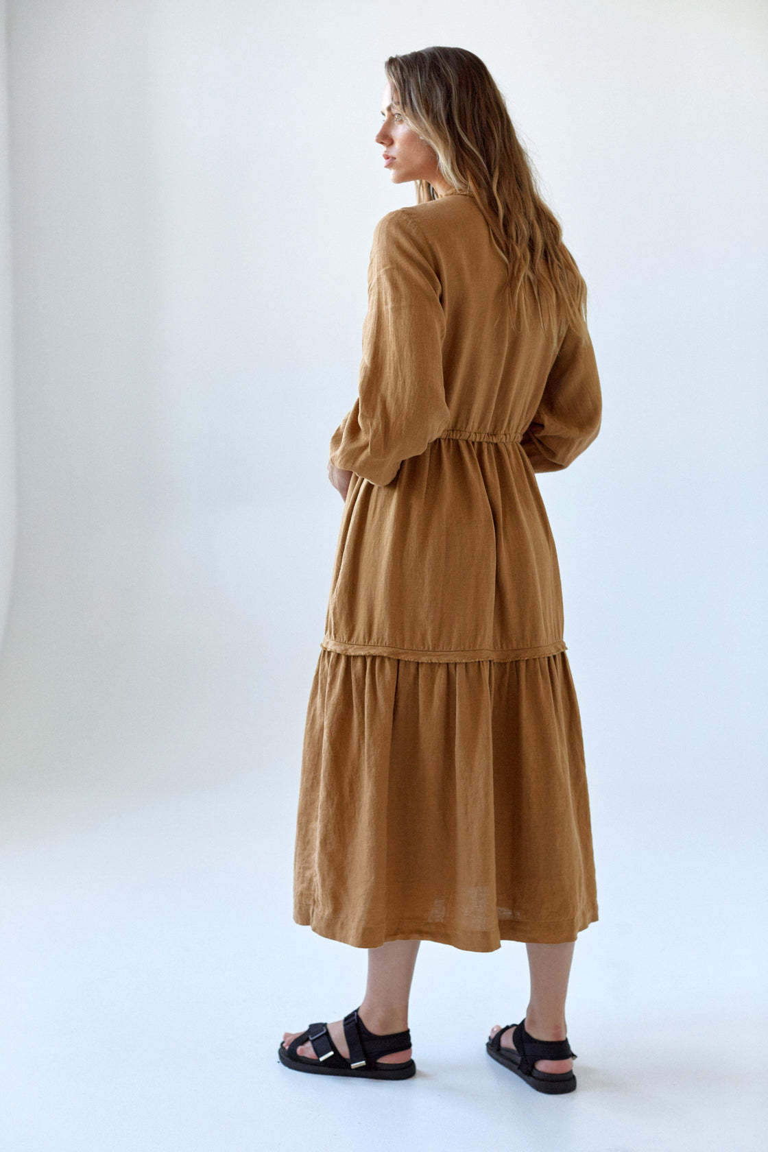 prairie linen dress AZALEA - Manufacture de Lin