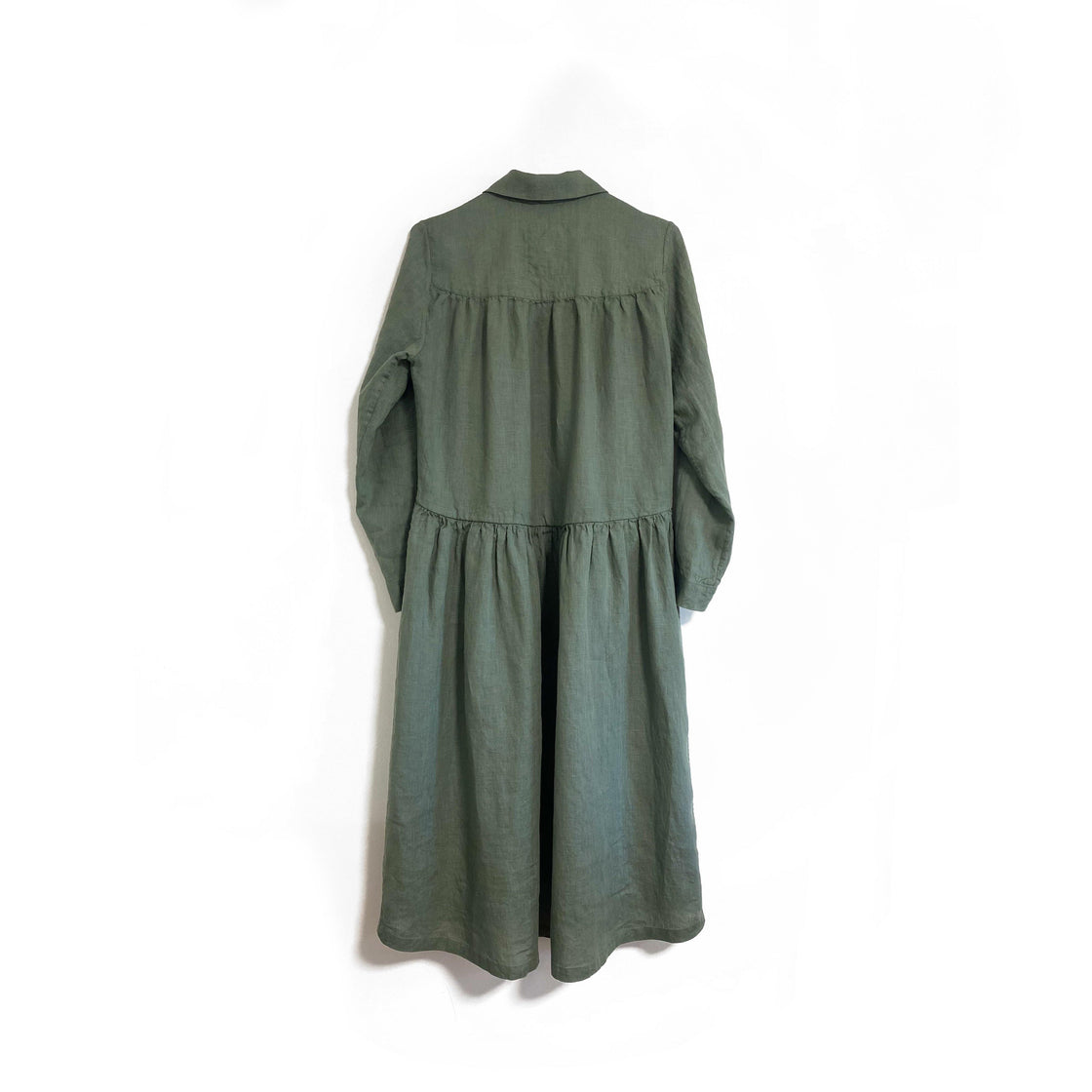 Green linen dress - Manufacture de Lin