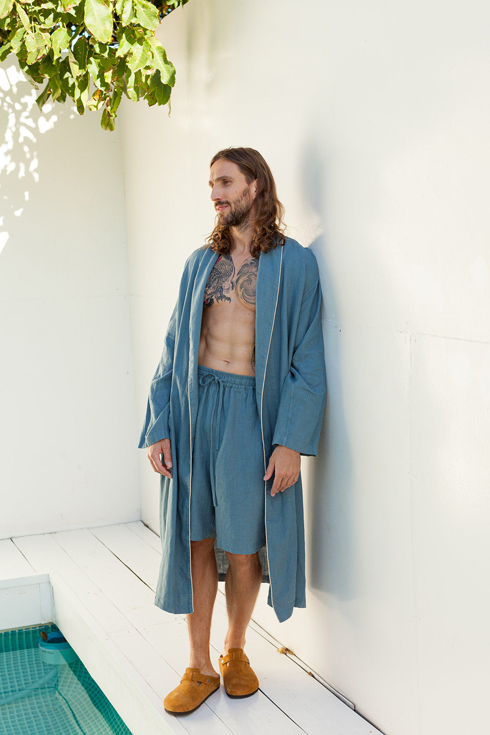 DANDELION men's linen robe