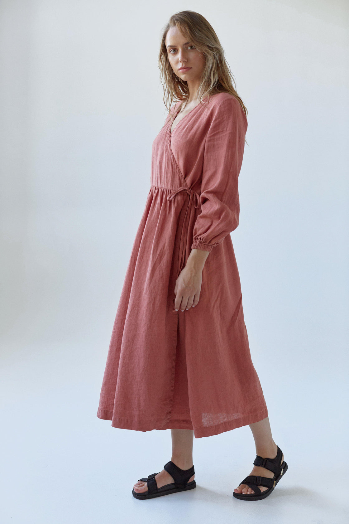 Comfy linen wrap dress - Manufacture de Lin
