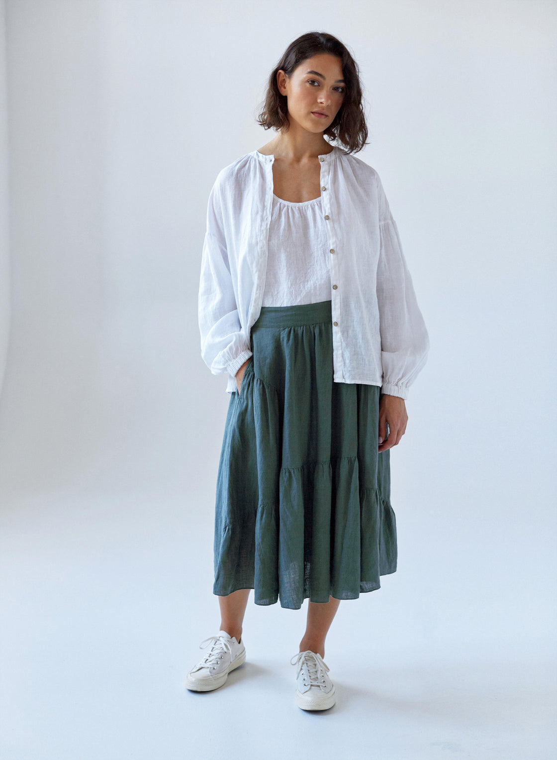 Linen skirt CLIVIA - Manufacture de Lin